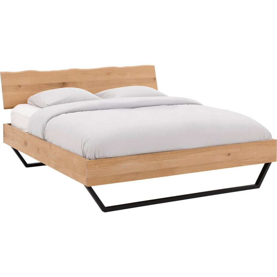 Goossens Bedframe Slade, Bedframe 180 x 210 cm hoofdbord organisch afbeelding 1