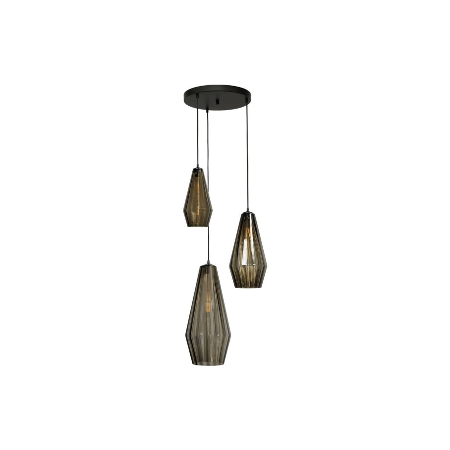 Goossens Excellent Hanglamp Klasse, Hanglamp met 3 lichtpunten rond afbeelding 1