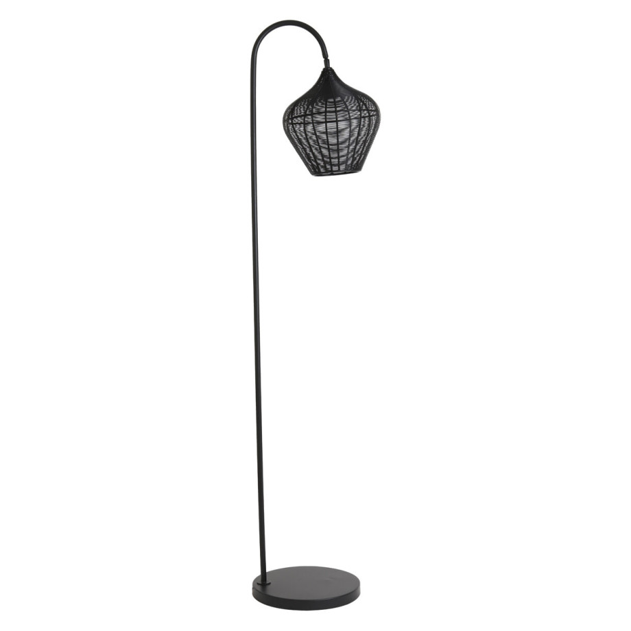 Light & Living Vloerlamp 'Alvaro' 160cm, kleur Mat Zwart afbeelding 1