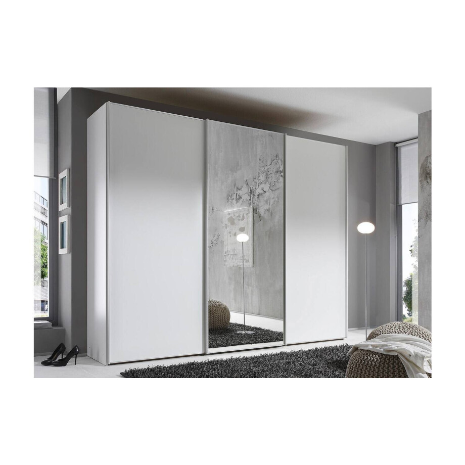 Goossens Kledingkast Big Choice Type 01 163, Slaapkamerkast 280 cm breed, 240 cm hoog, 2 schuifdeuren en 1 glas schuifdeur midden Goossens Kledingkast Big Choice Type 01 163, Slaapkamerkast 280 cm breed, 240 cm hoog, 2 schuifdeuren en 1 glas schuifdeur midden afbeelding 1