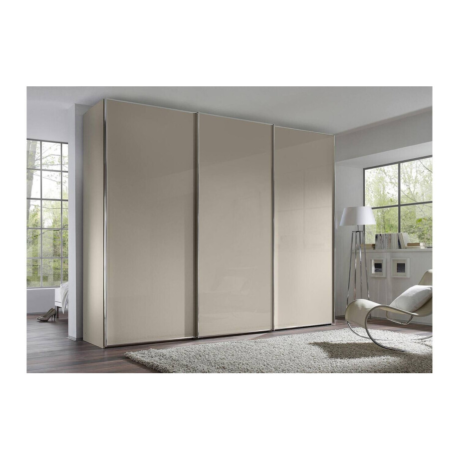 Goossens Kledingkast Big Choice Type 01 163, Slaapkamerkast 249 cm breed, 222 cm hoog, 3 glas schuifdeuren Goossens Kledingkast Big Choice Type 01 163, Slaapkamerkast 249 cm breed, 222 cm hoog, 3 glas schuifdeuren afbeelding 1