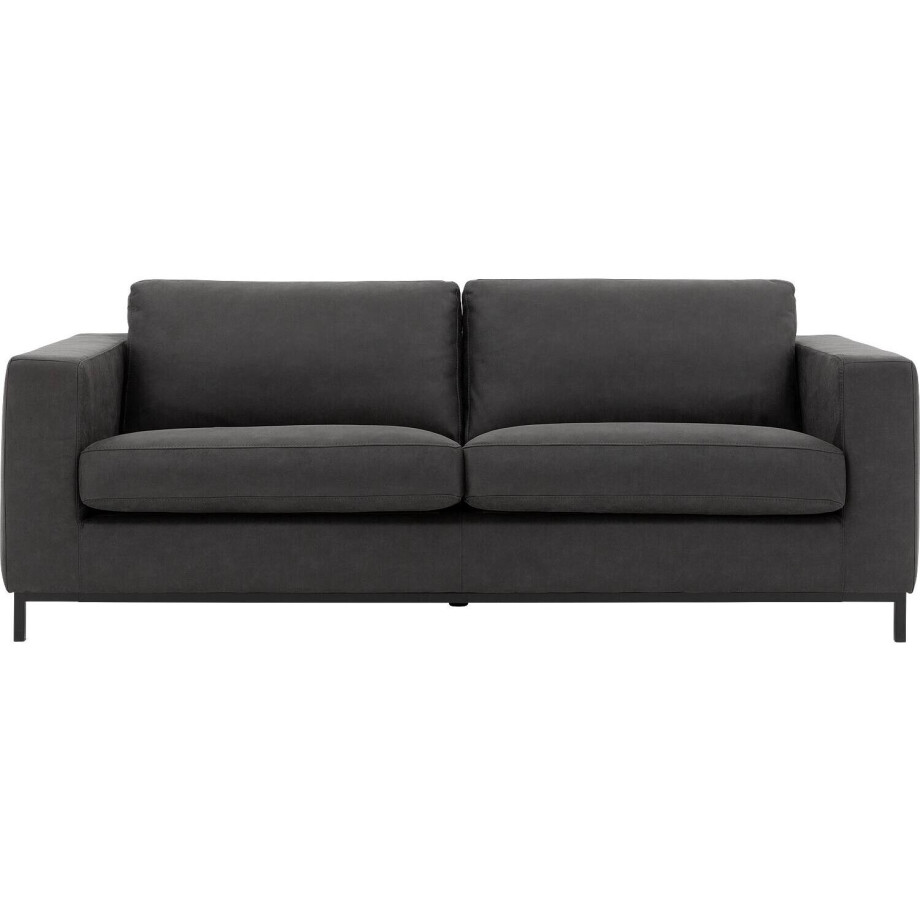 Goossens Bank Maxima grijs, micro leer, 2-zits, elegant chic afbeelding 1