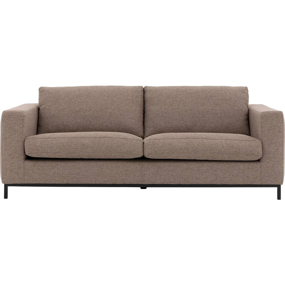 Goossens Bank Maxima bruin, stof, 3-zits, elegant chic afbeelding 1