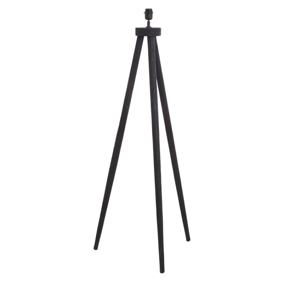 Light & Living Vloerlamp 'Ilias' Mangohout, 122cm, kleur Zwart (excl. kap) Light & Living Vloerlamp 'Ilias' Mangohout, 122cm, kleur Zwart (excl. kap) afbeelding 1