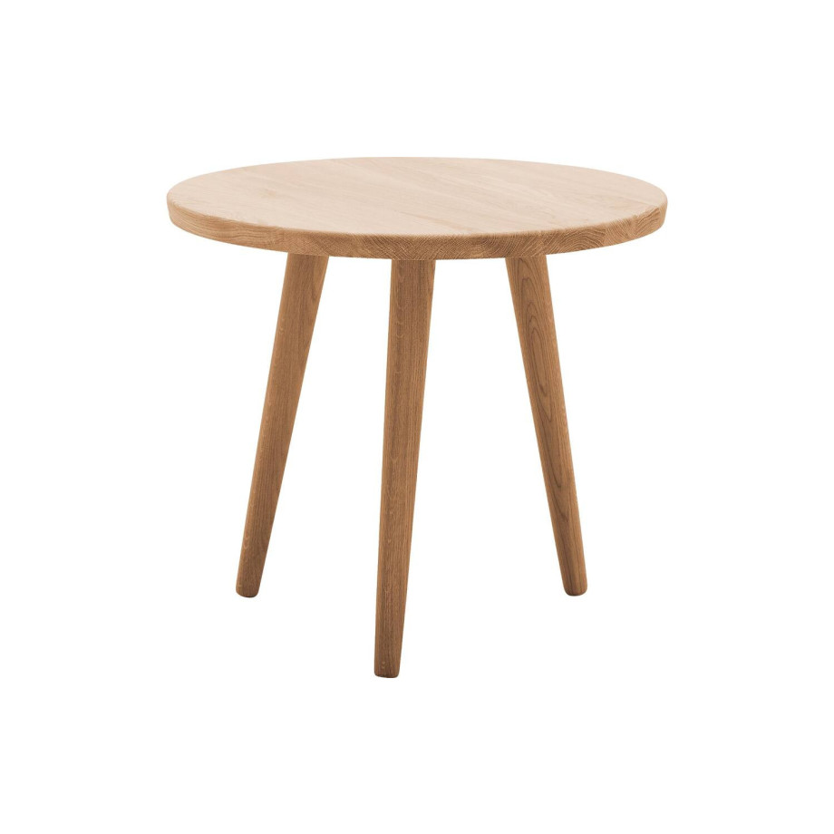 Goossens Hoektafel Bjarte, hout eiken blank, stijlvol landelijk, 50 x 45 x 50 cm afbeelding 1