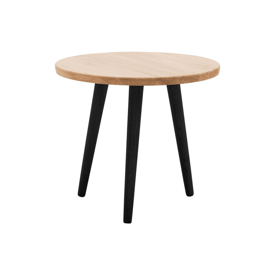 Goossens Hoektafel Bjarte, hout eiken blank, stijlvol landelijk, 50 x 45 x 50 cm afbeelding 1