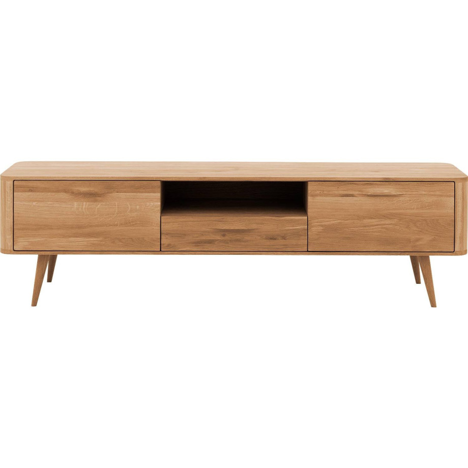 Goossens Tv Dressoir Bjarte, 2 deuren 1 lade 1 open vak 42 cm diep 180 cm breed afbeelding 1