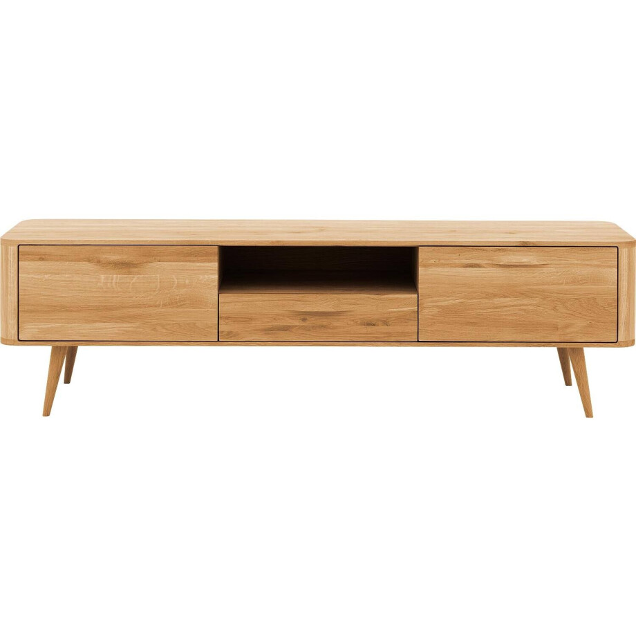 Goossens Tv Dressoir Bjarte, 2 deuren 1 lade 1 open vak 42 cm diep 180 cm breed afbeelding 1
