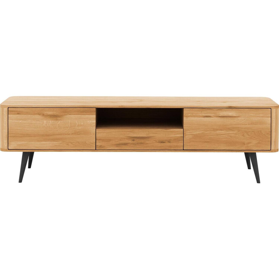 Goossens Tv Dressoir Bjarte, 2 deuren 1 lade 1 open vak 42 cm diep 180 cm breed afbeelding 1