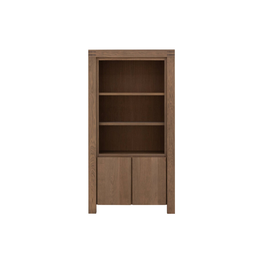 Goossens Boekenkast Clear, 100 cm breed, 2 deuren, 3 open vakken Goossens Boekenkast Clear, 100 cm breed, 2 deuren, 3 open vakken afbeelding 1