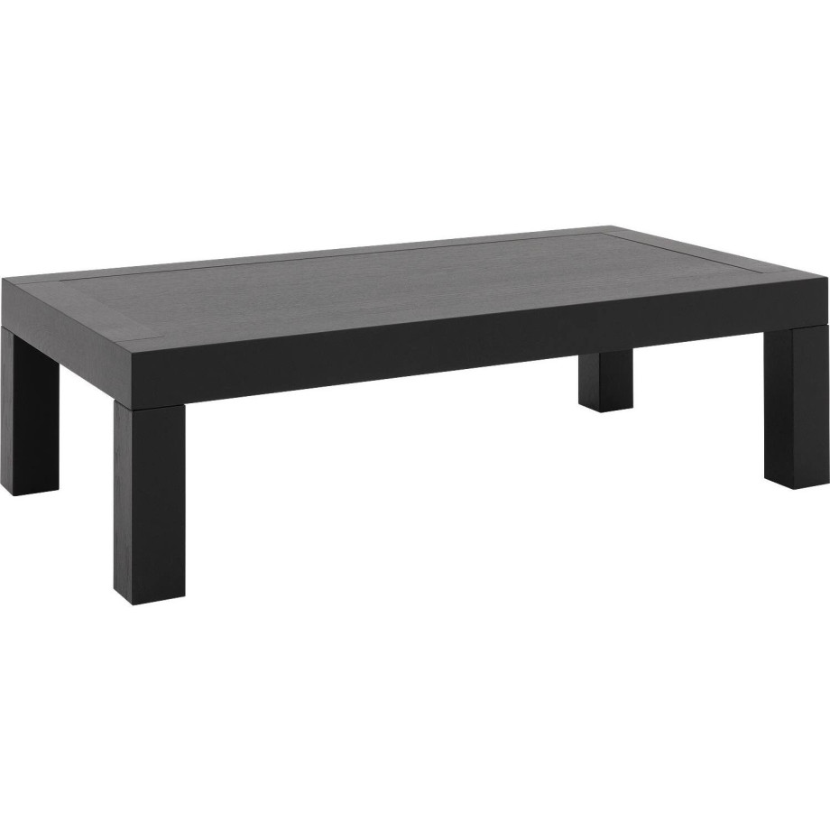 Goossens Salontafel Clear rechthoekig, hout eiken zwart, stijlvol landelijk, 140 x 40 x 75 cm afbeelding 1