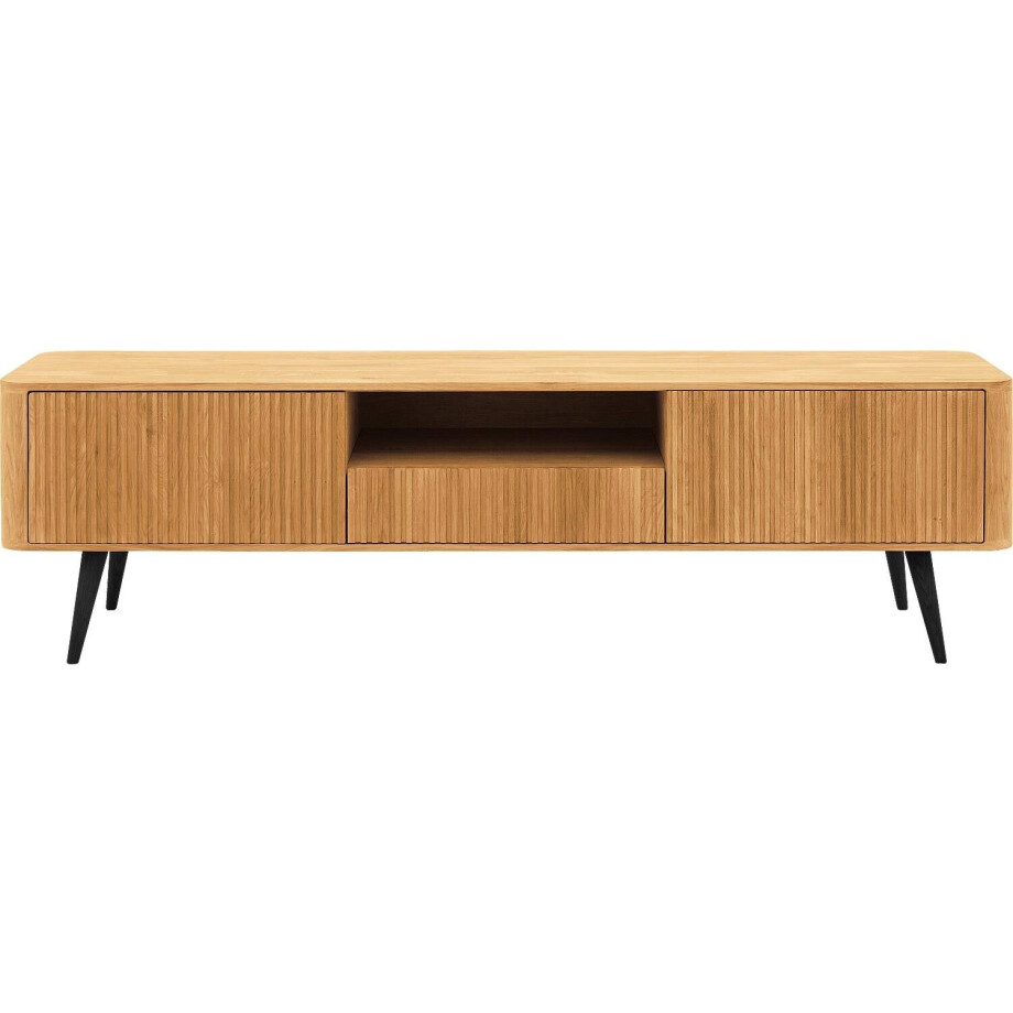 Goossens Tv Meubel Seppe, 2 deuren 1 lade 1 open vak 180 cm breed Goossens Tv Meubel Seppe, 2 deuren 1 lade 1 open vak 180 cm breed afbeelding 1