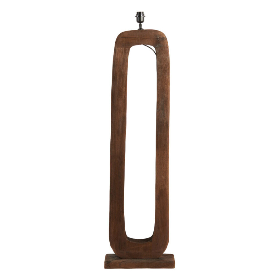Light & Living Vloerlamp 'Kelafo' Mangohout, 125cm (excl. kap), kleur Bruin afbeelding 1