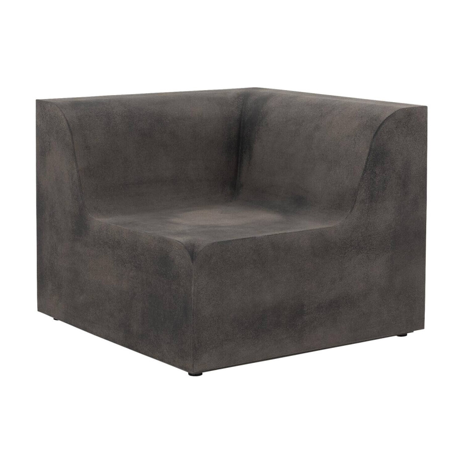 Goossens Next Bank Emotion grijs, leer, urban industrieel Goossens Next Bank Emotion grijs, leer, urban industrieel afbeelding 1