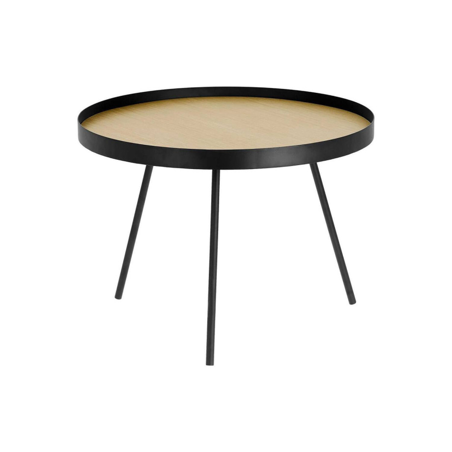 Kave Home Kave Home Sidetable Nenet rond, hout zwart,, 60 x 44 x 60 cm afbeelding 