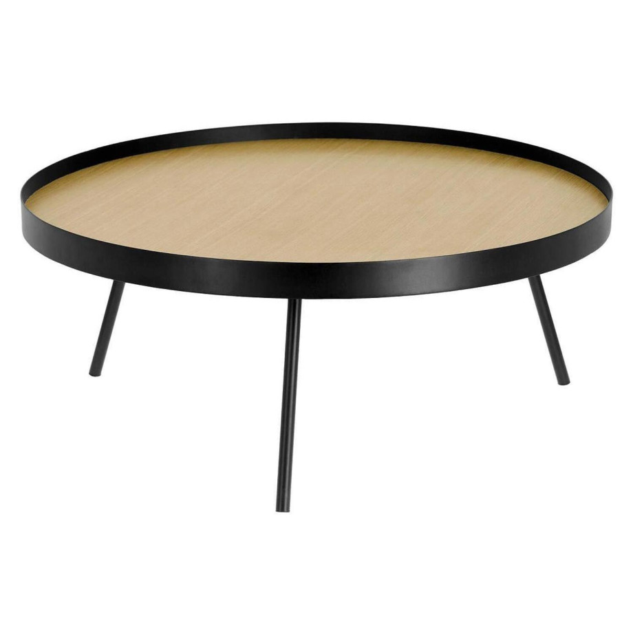 Kave Home Kave Home Sidetable Nenet rond, metaal zwart,, 84 x 35 x 84 cm afbeelding 