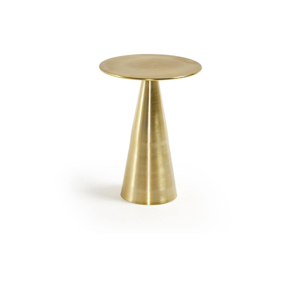 Kave Home Kave Home Sidetable Rene rond, metaal goud,, 39 x 50 x 39 cm afbeelding 