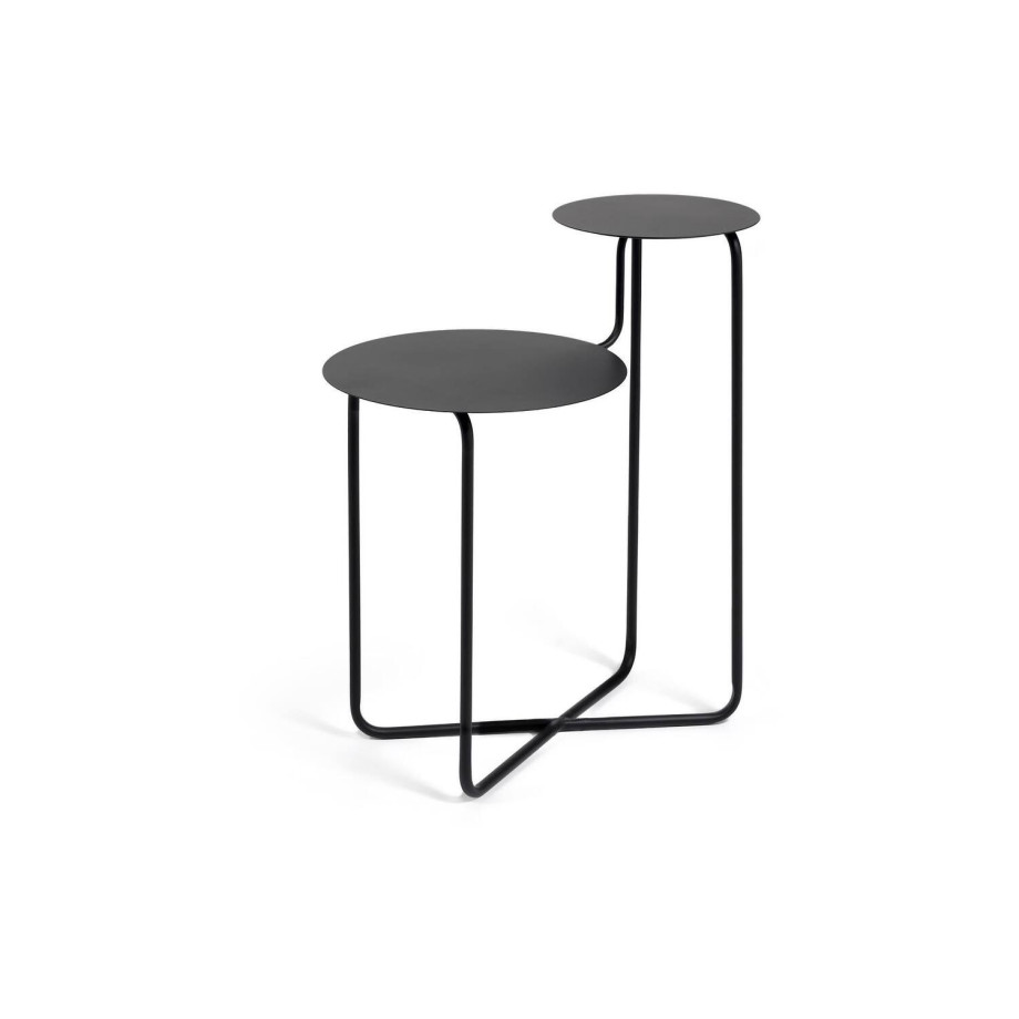 Kave Home Kave Home Sidetable Vidalita rond, metaal zwart,, 60 x 60 x 60 cm afbeelding 