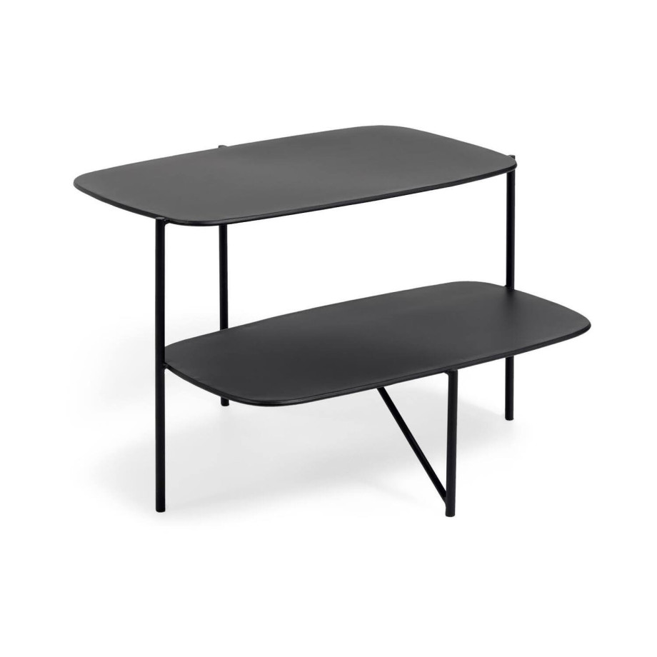 Kave Home Kave Home Sidetable Wigan rechthoekig, metaal zwart,, 61 x 40 x 57 cm afbeelding 