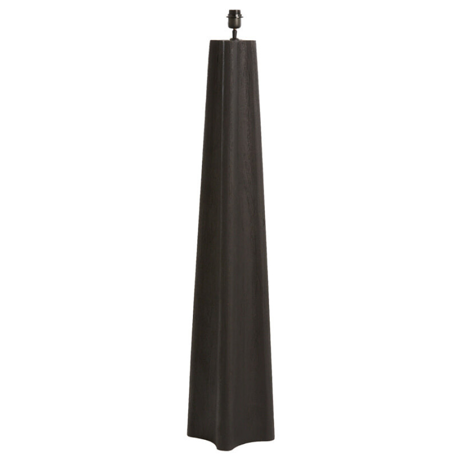 Light & Living Vloerlamp 'Navelli' Mangohout, 125cm, kleur Zwart (excl. kap) afbeelding 1