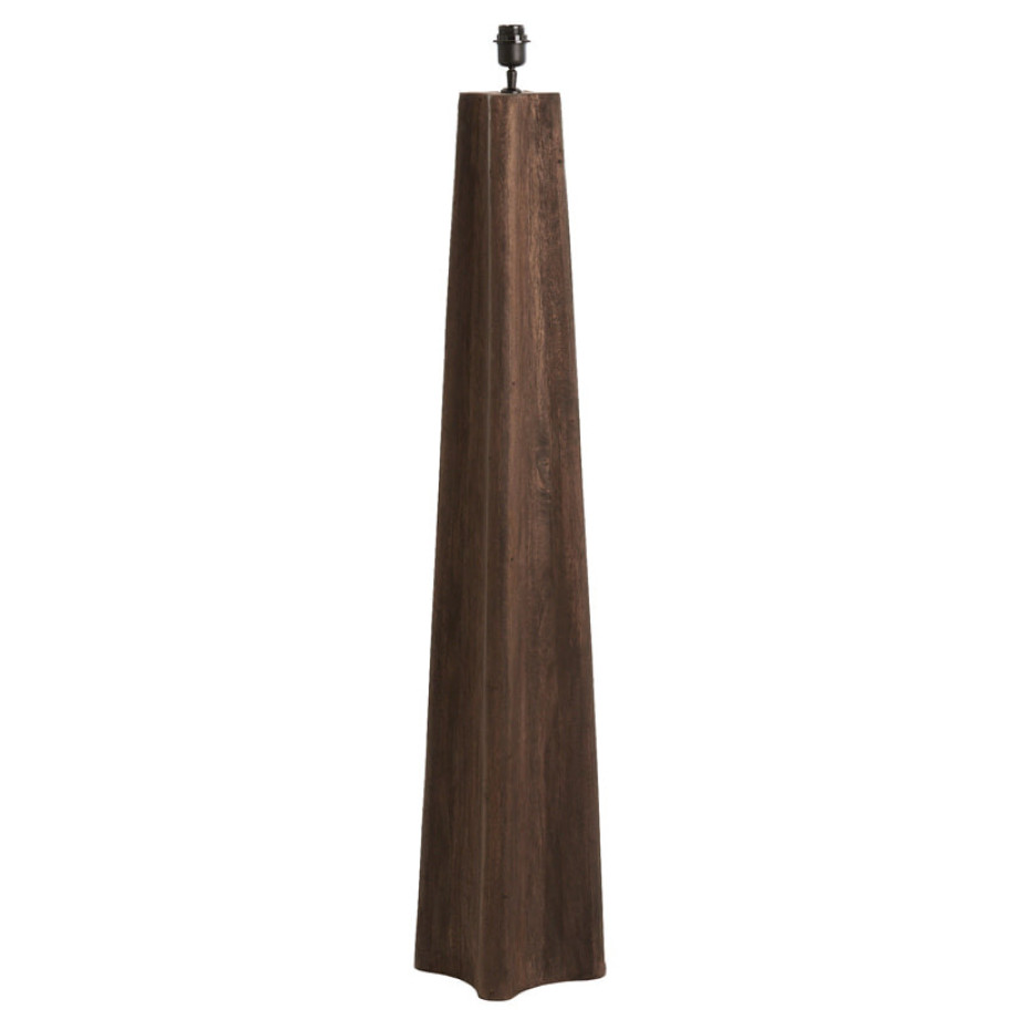 Light & Living Vloerlamp 'Navelli' Mangohout, 125cm, kleur Bruin (excl. kap) afbeelding 1