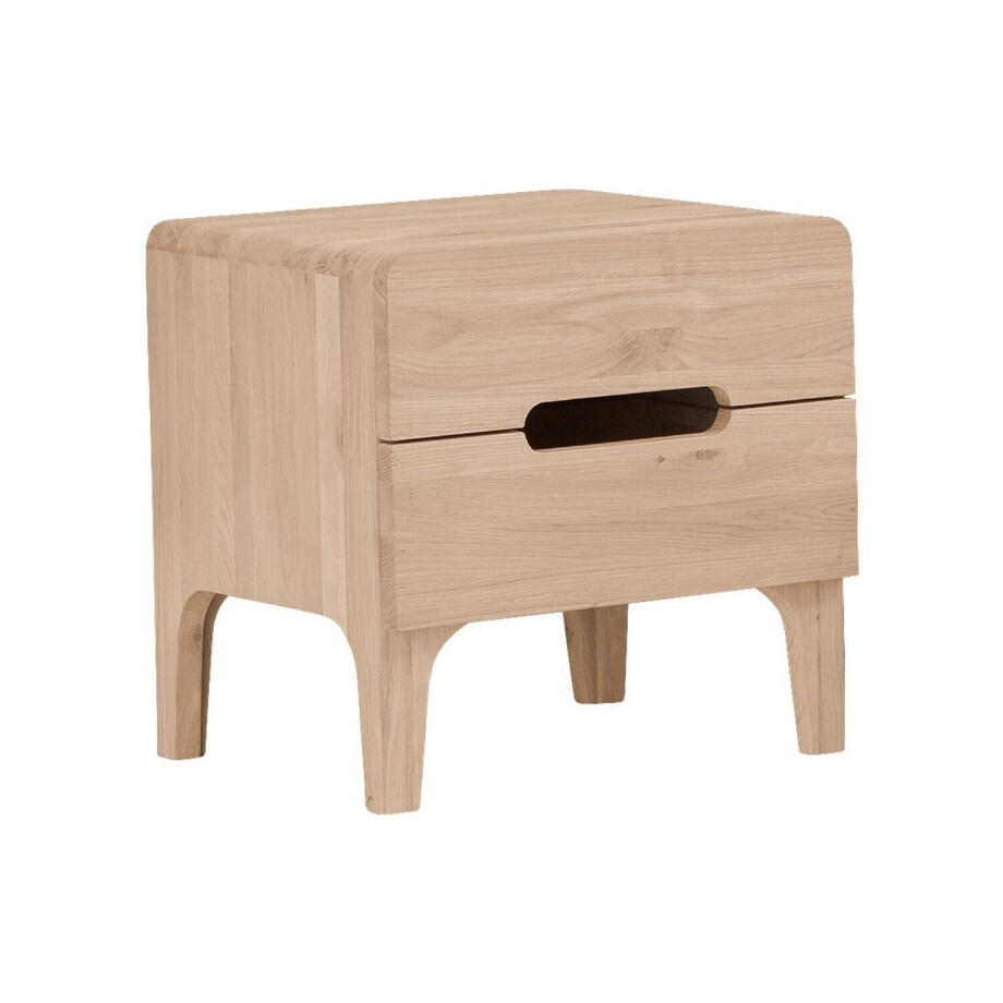 Goossens Excellent Nachtkastje Curve, Met 2 laden afbeelding 1