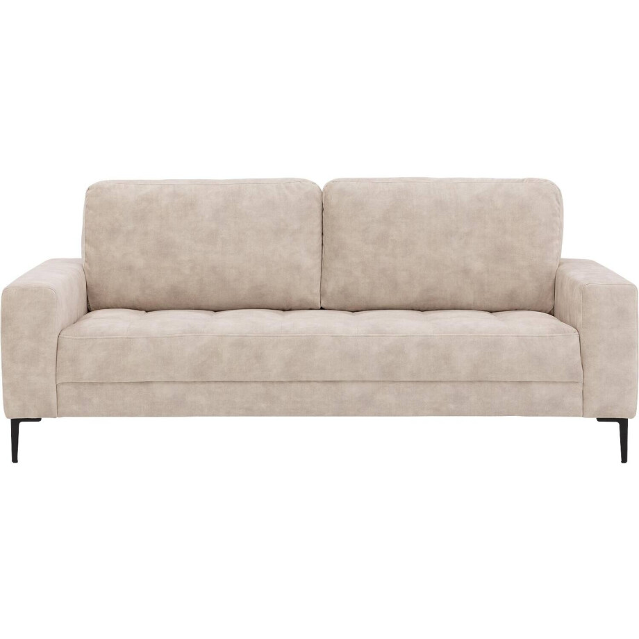 Goossens Bank Coco beige, stof, 3-zits, stijlvol landelijk afbeelding 1