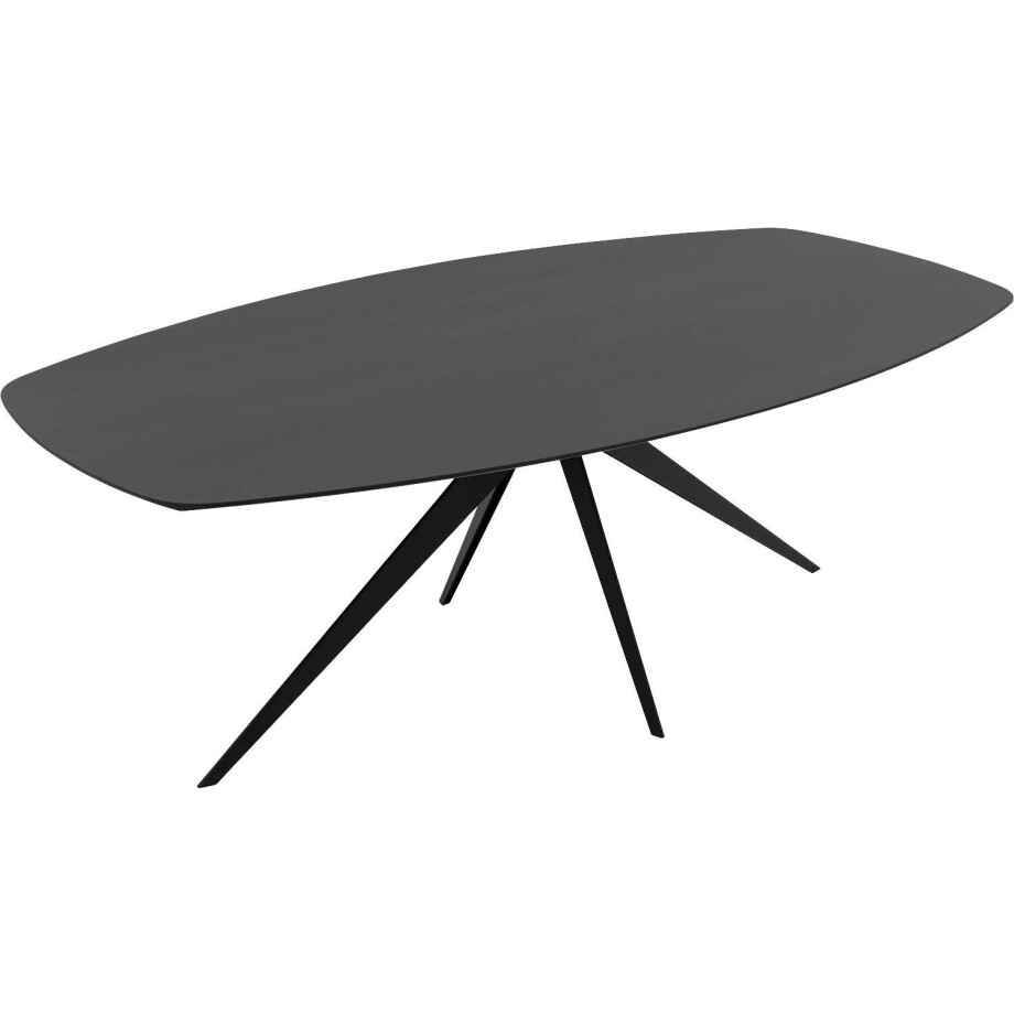 Goossens Excellent Eettafel Floyd, Semi ovaal 200 x 110 cm afbeelding 1