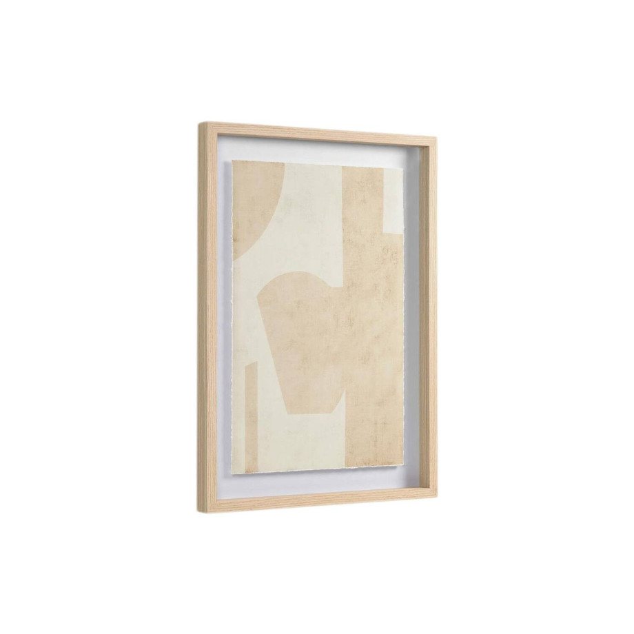 Kave Home Kave Home Nannete, Schilderij nannete beige met geometrische vormen 50 x 70 cm afbeelding 