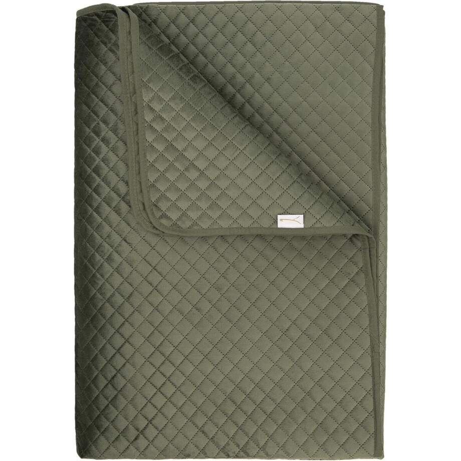 Yellow Bed Sprei Victoria - Bedsprei 1 persoons - Ruiten patroon - 180x260 - Groen Yellow Bed Sprei Victoria - Bedsprei 1 persoons - Ruiten patroon - 180x260 - Groen afbeelding 1