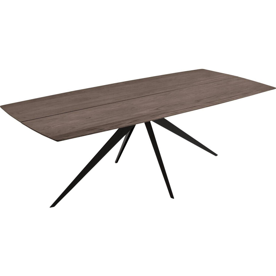 Goossens Excellent Eettafel Floyd, Semi rechthoekig 200 x 100 cm met split Goossens Excellent Eettafel Floyd, Semi rechthoekig 200 x 100 cm met split afbeelding 1