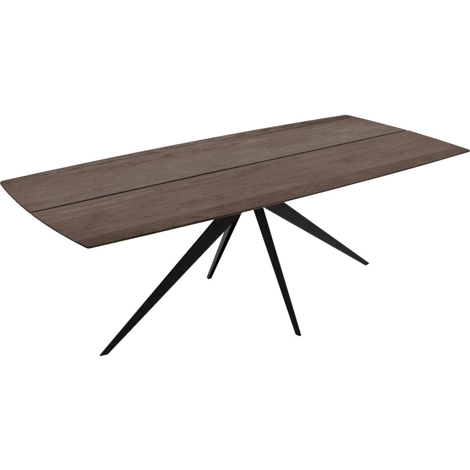 Goossens Excellent Eettafel Floyd, Semi rechthoekig 220 x 100 cm met split afbeelding 1