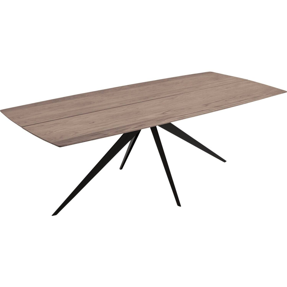 Goossens Excellent Eettafel Floyd, Semi rechthoekig 180 x 100 cm met split afbeelding 1