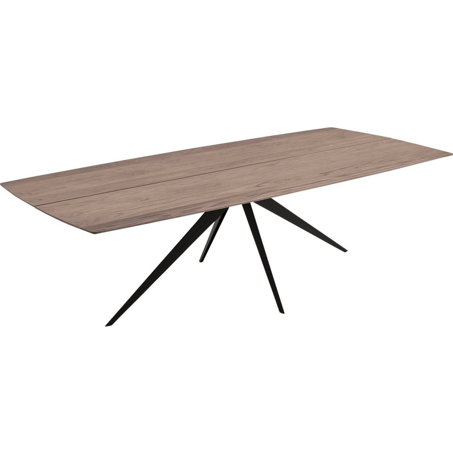 Goossens Excellent Eettafel Floyd, Semi rechthoekig 240 x 100 cm met split afbeelding 1