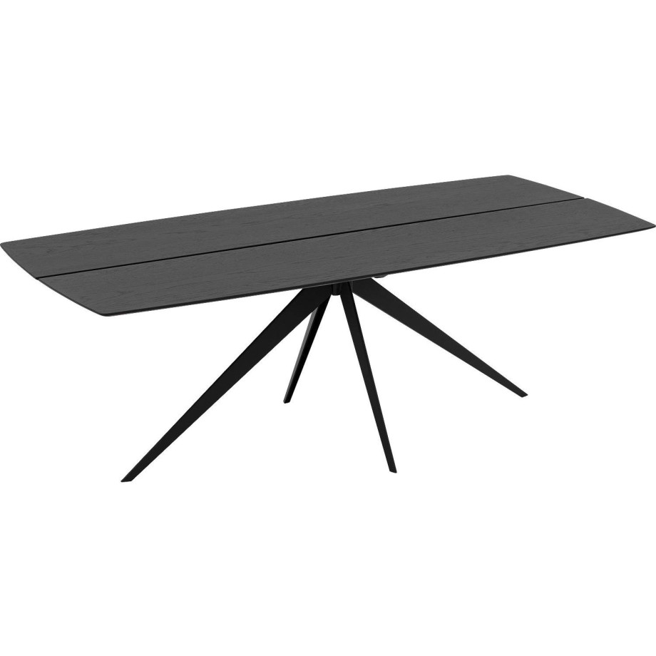 Goossens Excellent Eettafel Floyd, Semi rechthoekig 200 x 100 cm met split afbeelding 1