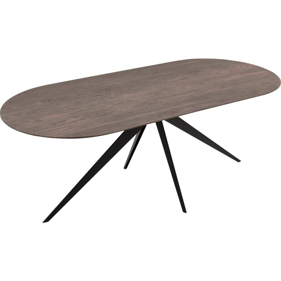 Goossens Excellent Eettafel Uniek, Semi rond 200 x 100 cm afbeelding 1