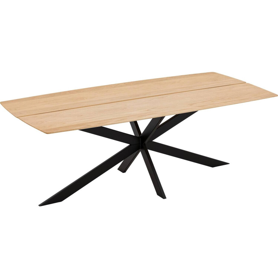 Goossens Excellent Eettafel Floyd, Semi rechthoekig 200 x 100 cm met split Goossens Excellent Eettafel Floyd, Semi rechthoekig 200 x 100 cm met split afbeelding 1