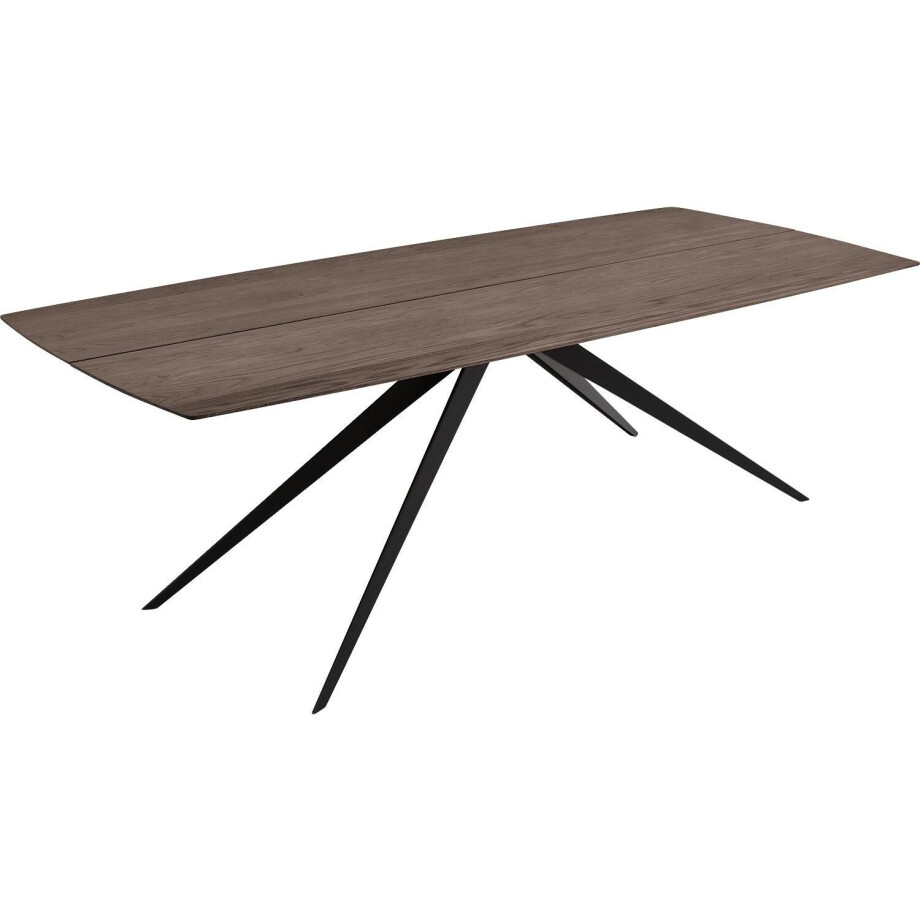 Goossens Excellent Eettafel Floyd, Semi rechthoekig 240 x 100 cm met split afbeelding 1