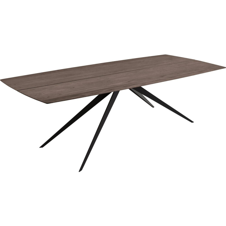 Goossens Excellent Eettafel Floyd, Semi rechthoekig 260 x 100 cm met split afbeelding 1