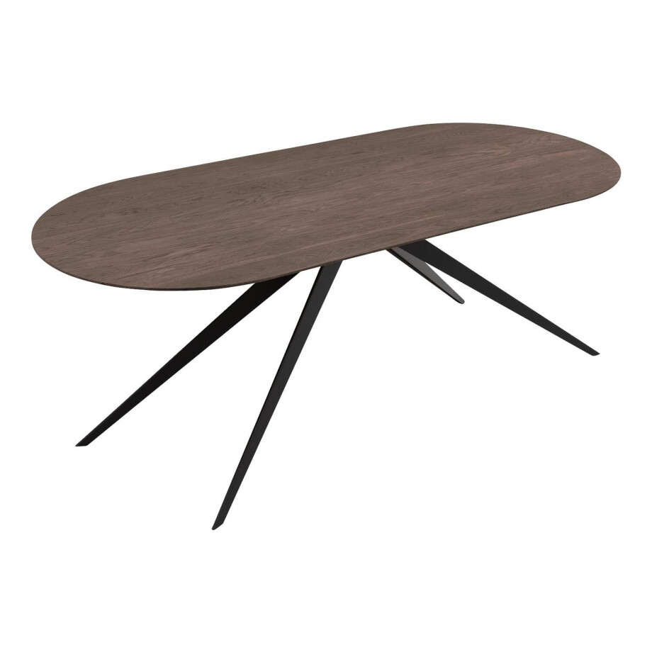 Goossens Excellent Eettafel Uniek, Semi rond 200 x 100 cm afbeelding 1