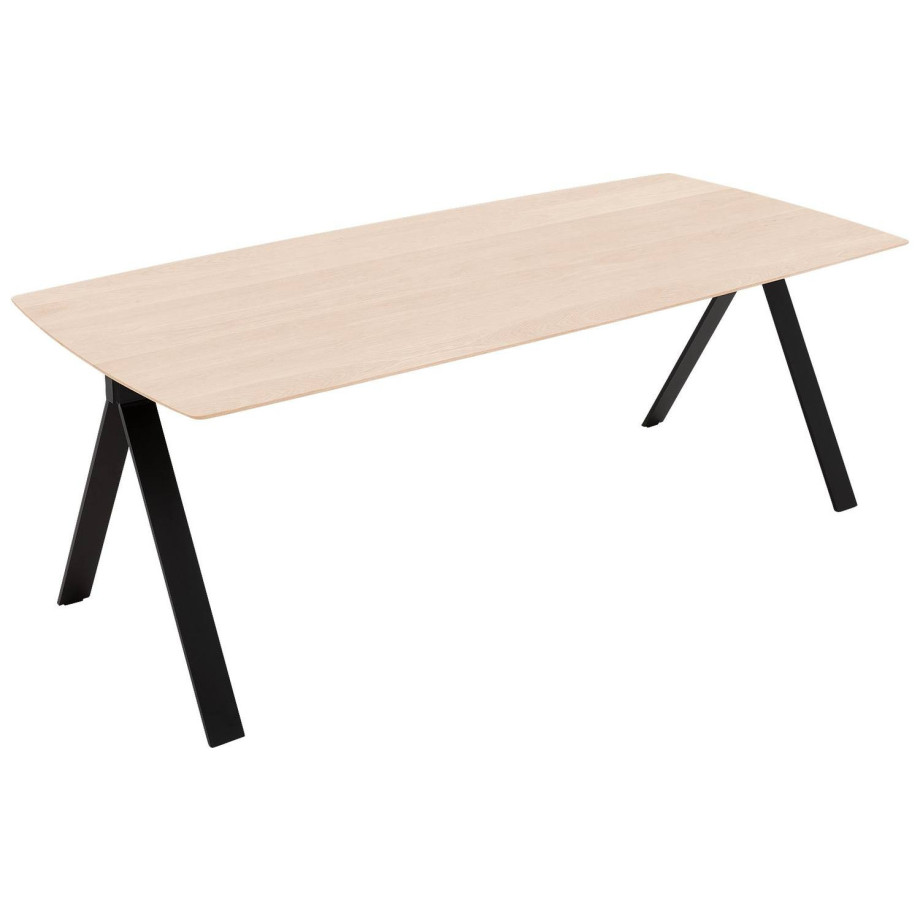 Goossens Excellent Eettafel Floyd, Semi rechthoekig 180 x 100 cm afbeelding 1