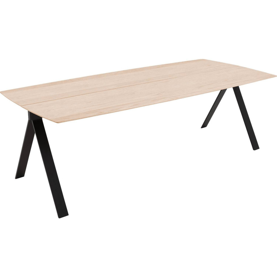 Goossens Excellent Eettafel Floyd, Semi rechthoekig 260 x 100 cm met split afbeelding 1