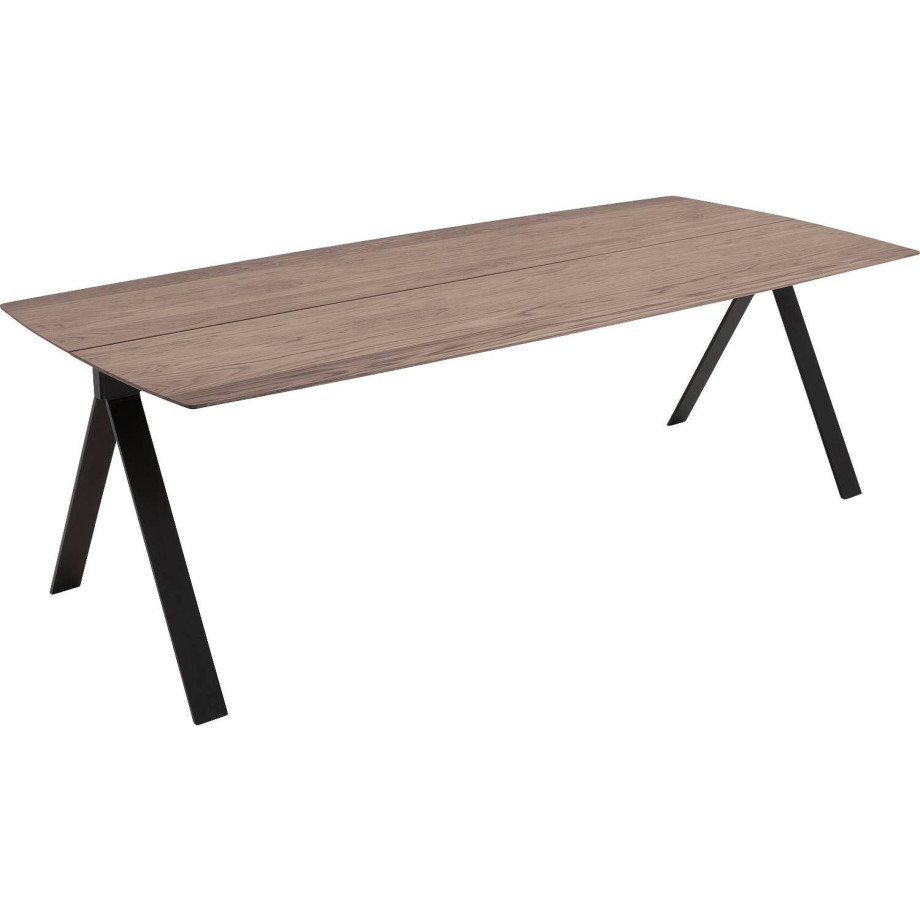 Goossens Excellent Eettafel Floyd, Semi rechthoekig 280 x 100 cm met split afbeelding 1