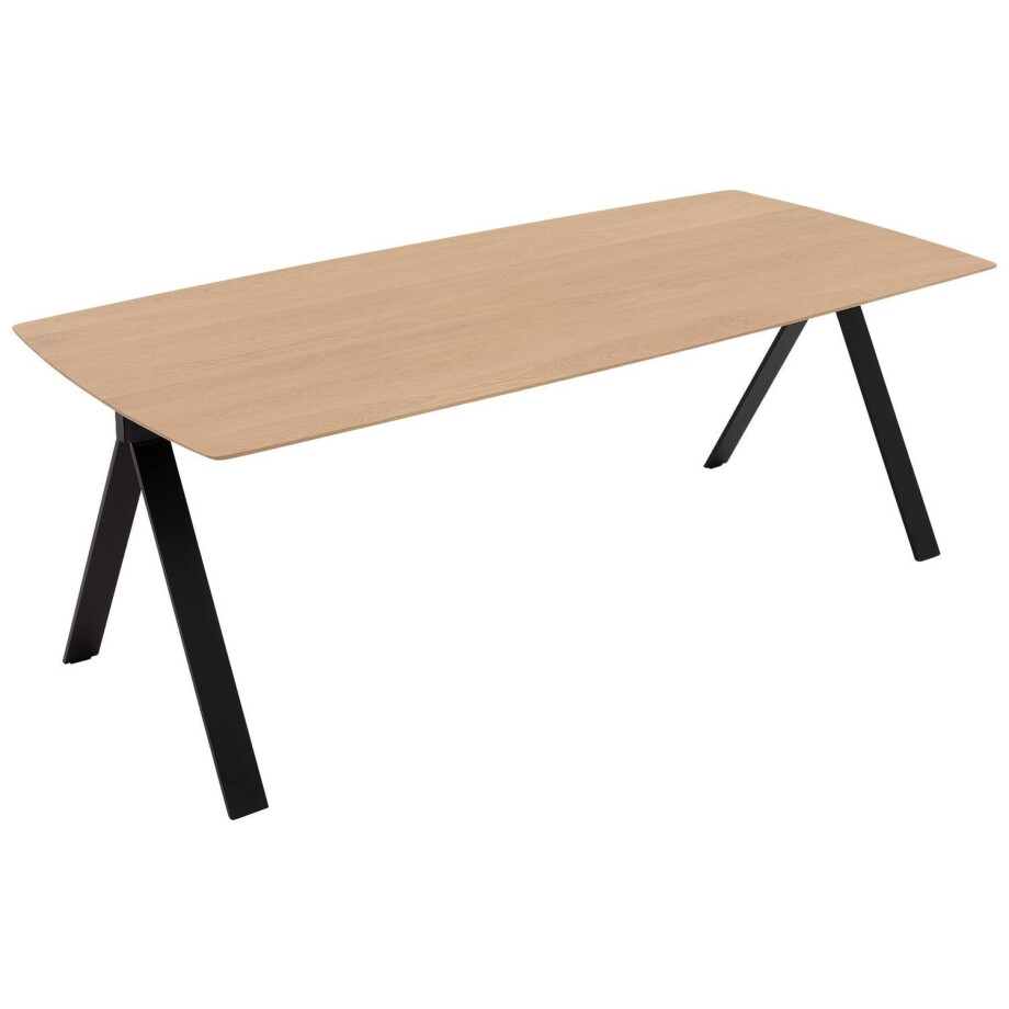 Goossens Excellent Eettafel Floyd, Semi rechthoekig 200 x 100 cm afbeelding 1