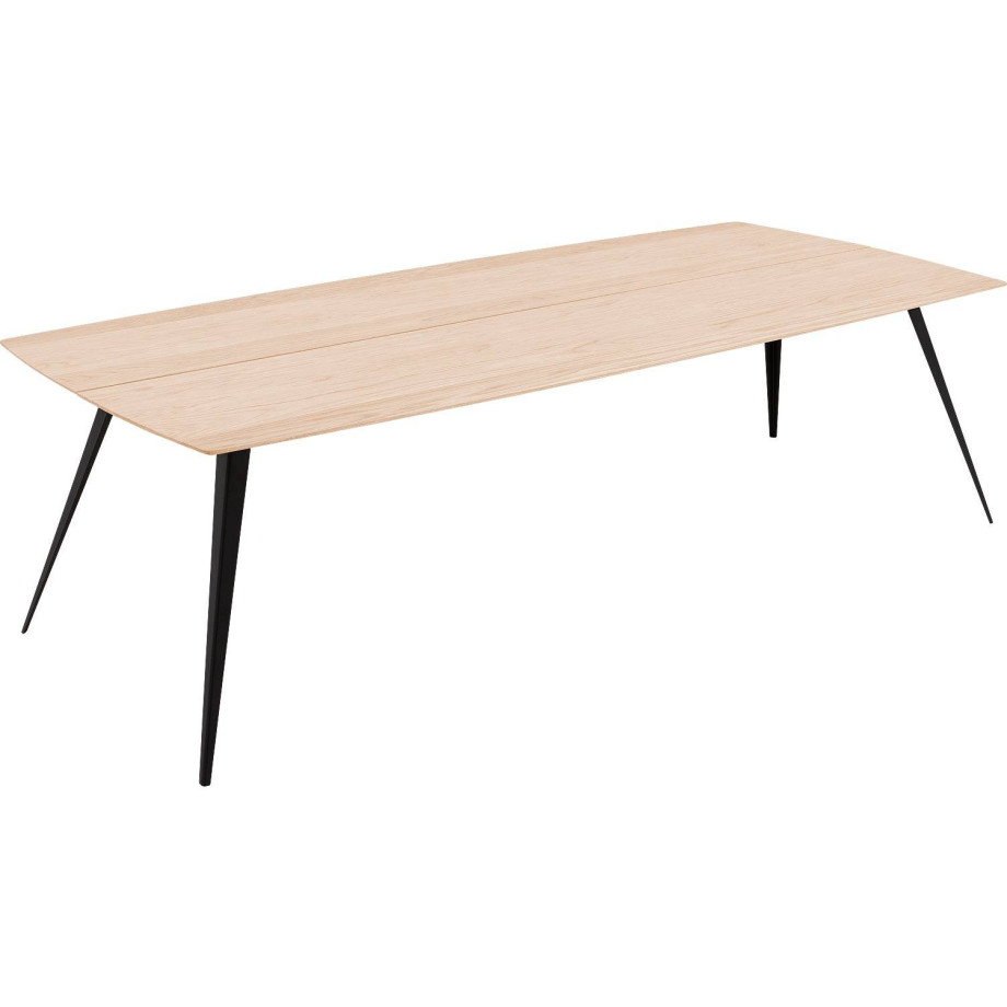 Goossens Excellent Eettafel Floyd, Semi rechthoekig 240 x 100 cm met split afbeelding 1