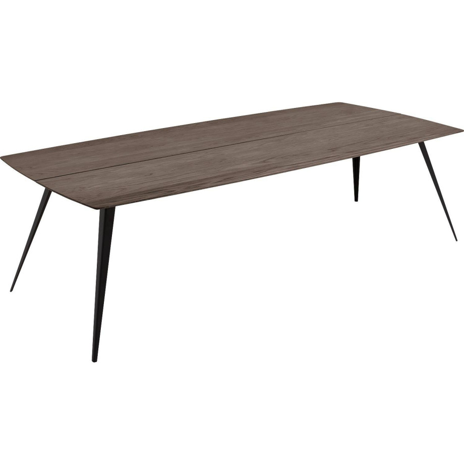 Goossens Excellent Eettafel Floyd, Semi rechthoekig 240 x 100 cm met split afbeelding 1