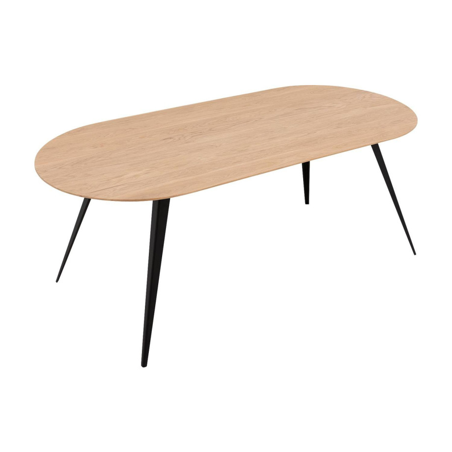 Goossens Excellent Eettafel Floyd, Semi rond 180 x 100 cm afbeelding 1