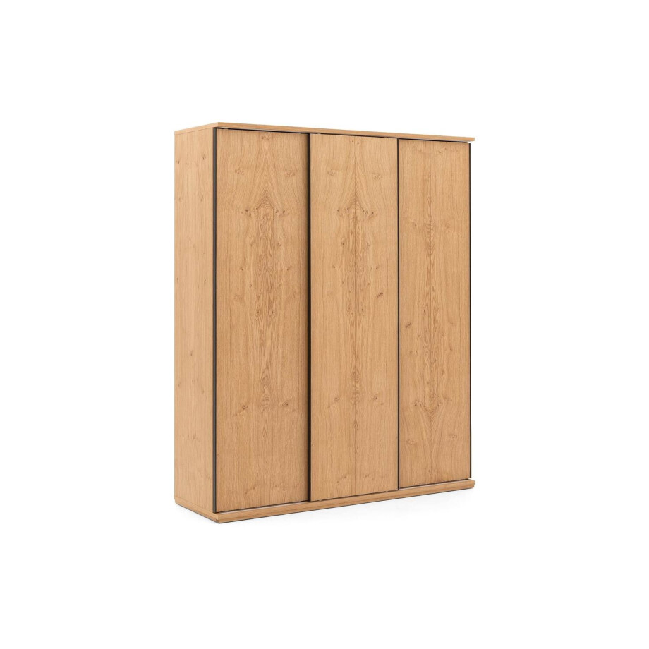 Goossens Excellent Kledingkast Wood, 180 cm breed, 223 cm hoog, 3 hout schuifdeuren Goossens Excellent Kledingkast Wood, 180 cm breed, 223 cm hoog, 3 hout schuifdeuren afbeelding 1