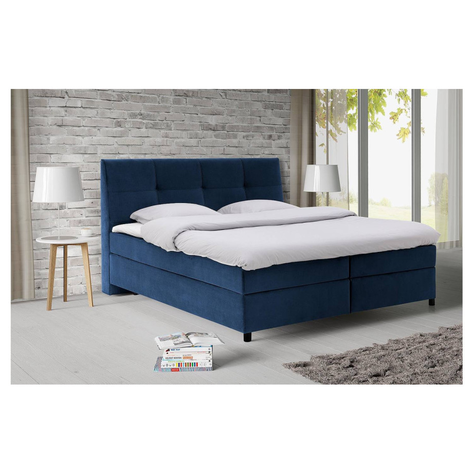 Goossens Basic Boxspring Compleet Gusta, Vlak 180 x 200 cm (=2x 90 x 200 cm) met hoofdbord afbeelding 1