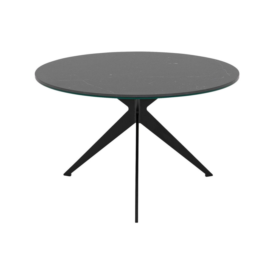 Goossens Excellent Salontafel Cipressen rond, keramiek zwart, modern design, 60 x 36 x 60 cm afbeelding 1